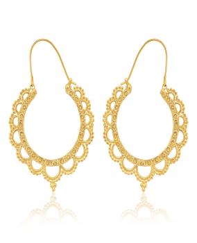 Handmade Nickel Free Gold Plated High Fashion Designer Ethnic Earring